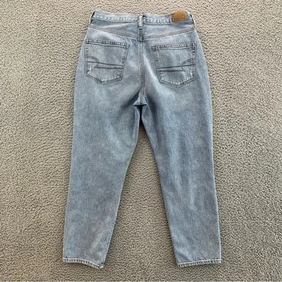 American Eagle Women's Ripped Mom Jean Distressed Jeans - Size: 6 (Short) - Picture 3 of 15